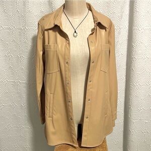 Calvin Klein Beige Button-Down Jacket